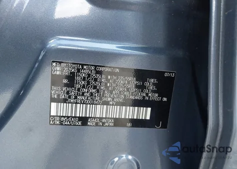 2013 Toyota Rav4 Limited z USA, uszkodzony, nr VIN JTMYFREV7DD018472